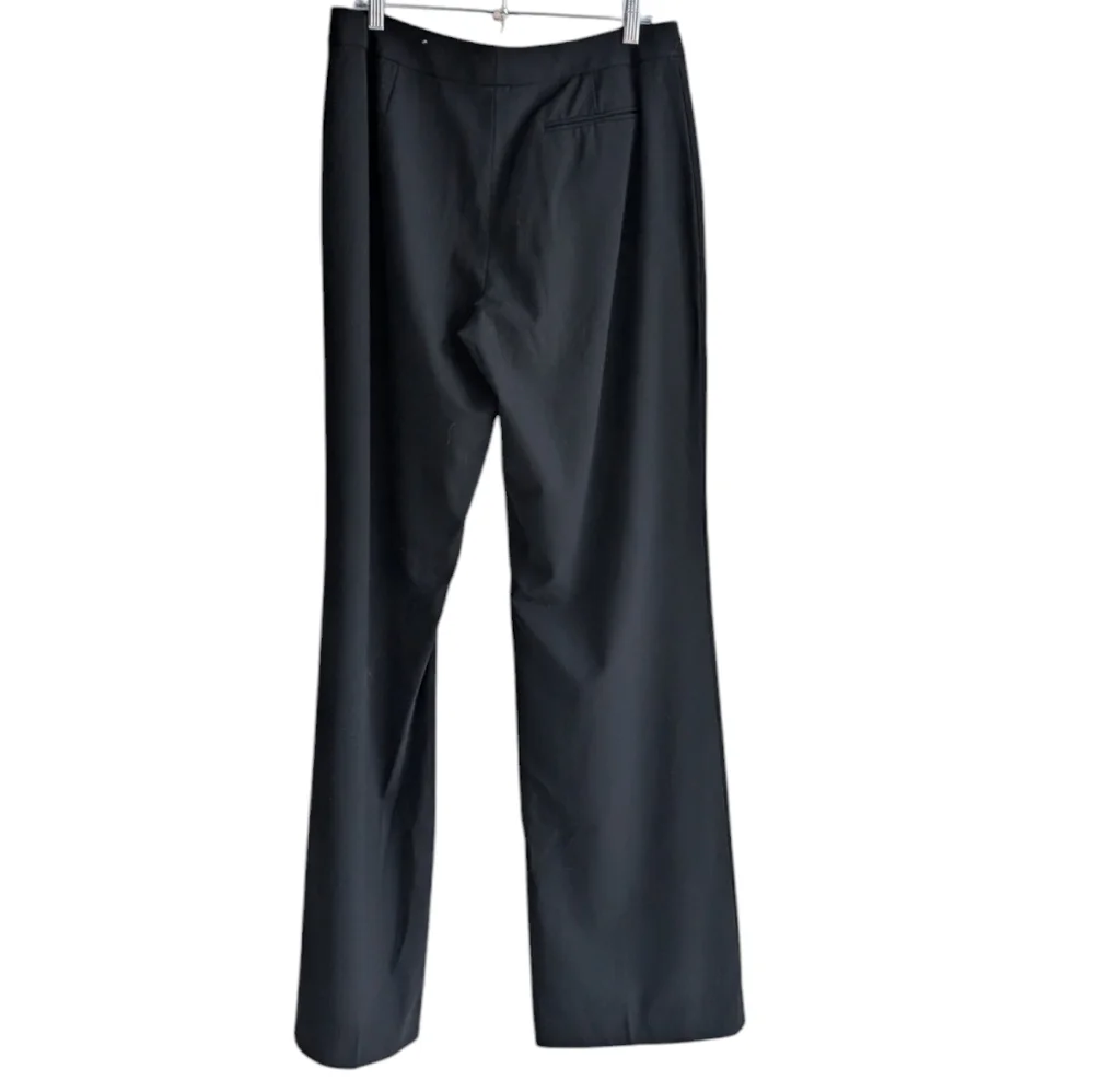 Lafayette 148 Black Wool Classic Straight Leg Trouser Sz 10 - Picture 2 of 8